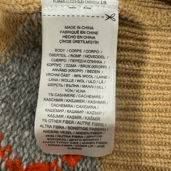 POLO RALPH LAUREN
Argyle Wool-Cashmere-Blend
Bralette Sz : M - Picture 12 of 12